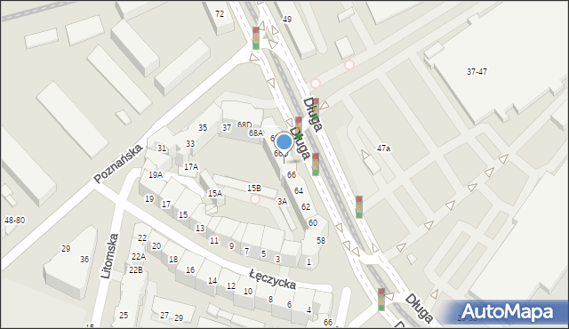 Wrocław, Długa, 66A, mapa Wrocławia