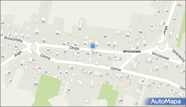 Wrzosowa, Długa, 27, mapa Wrzosowa