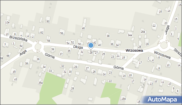 Wrzosowa, Długa, 29, mapa Wrzosowa