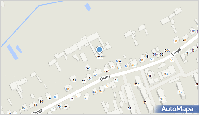 Wysokie Mazowieckie, Długa, 70A, mapa Wysokie Mazowieckie