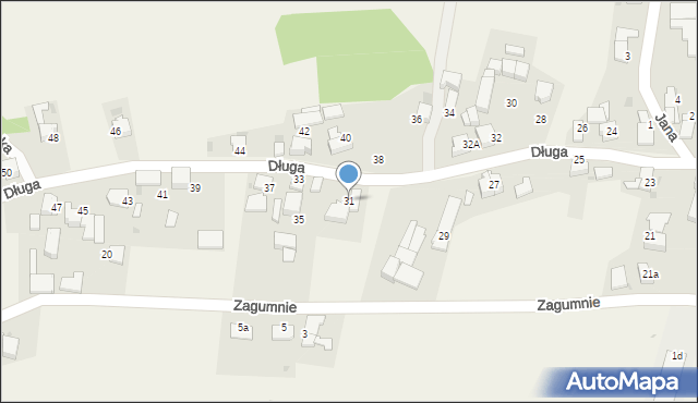 Zabełków, Długa, 31, mapa Zabełków