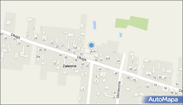 Zalesice, Długa, 37, mapa Zalesice