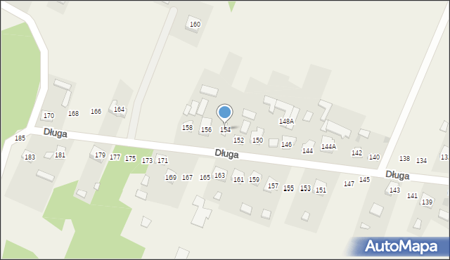 Zawada, Długa, 154, mapa Zawada