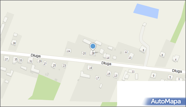 Zawada, Długa, 18, mapa Zawada