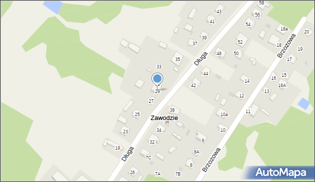 Zawodzie, Długa, 29, mapa Zawodzie