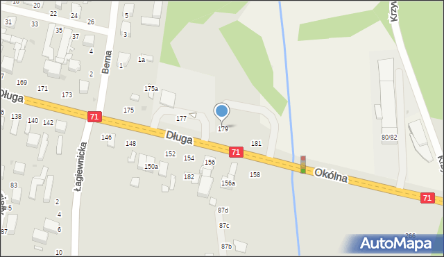 Zgierz, Długa, 179, mapa Zgierz