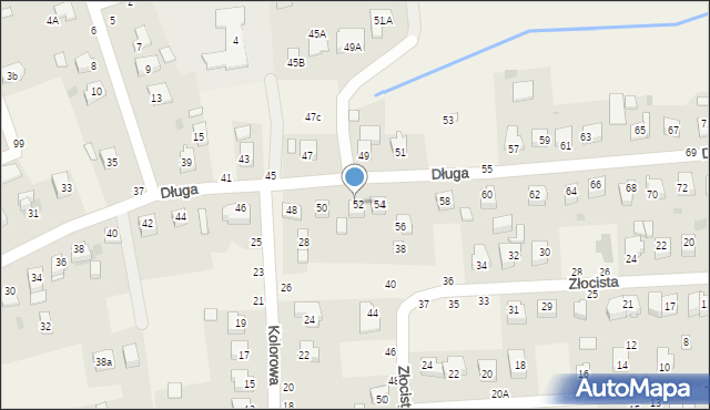 Zgłobice, Długa, 52, mapa Zgłobice