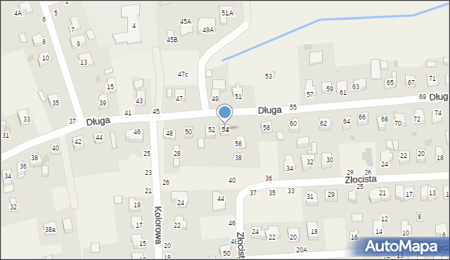 Zgłobice, Długa, 54, mapa Zgłobice