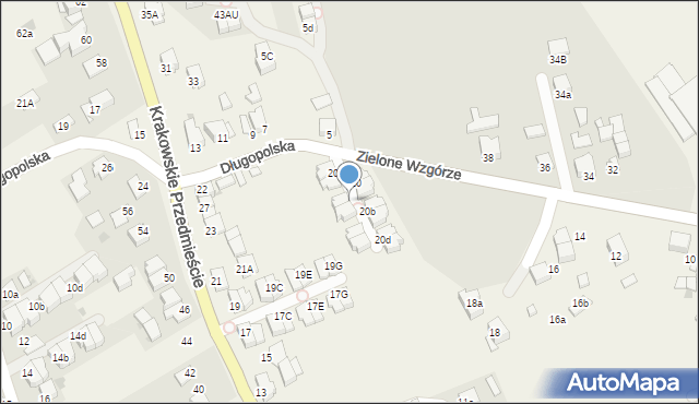 Zielonki, Długopolska, 20i, mapa Zielonki