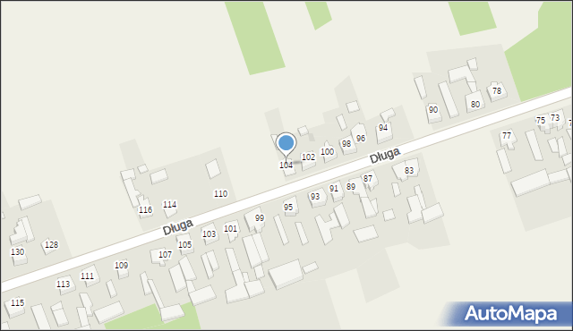 Złochowice, Długa, 104, mapa Złochowice