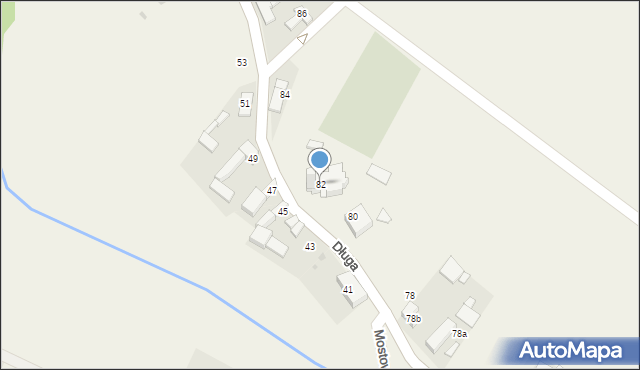 Zubrzyce, Długa, 82, mapa Zubrzyce