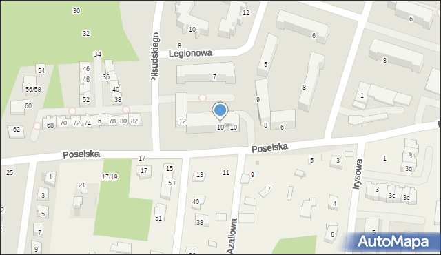 Aleksandrów Łódzki, Dmowskiego Romana, 10, mapa Aleksandrów Łódzki