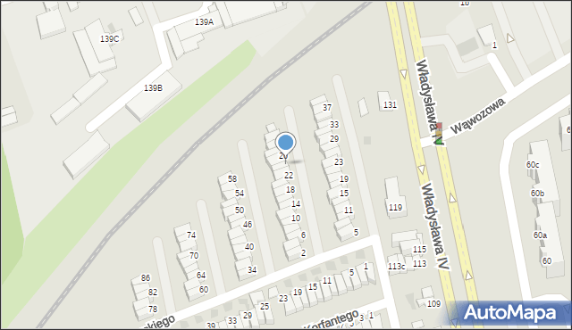 Koszalin, Dmowskiego Romana, 24, mapa Koszalina