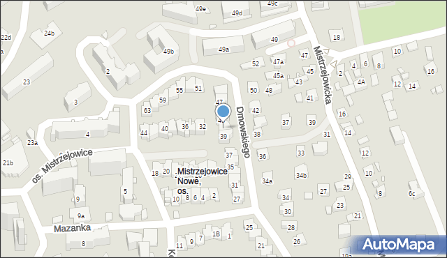 Kraków, Dmowskiego Romana, 41, mapa Krakowa