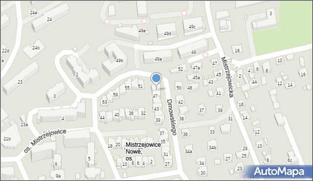 Kraków, Dmowskiego Romana, 49, mapa Krakowa