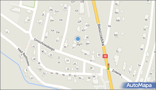 Krosno, Dmochowskiego Jerzego, prof., 37a, mapa Krosna