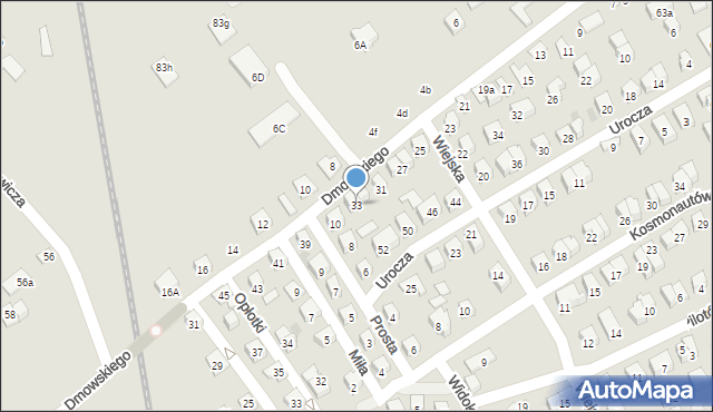 Nowy Sącz, Dmowskiego Romana, 33, mapa Nowego Sącza