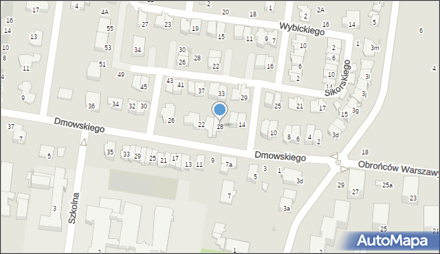 Ożarów Mazowiecki, Dmowskiego Romana, 18, mapa Ożarów Mazowiecki