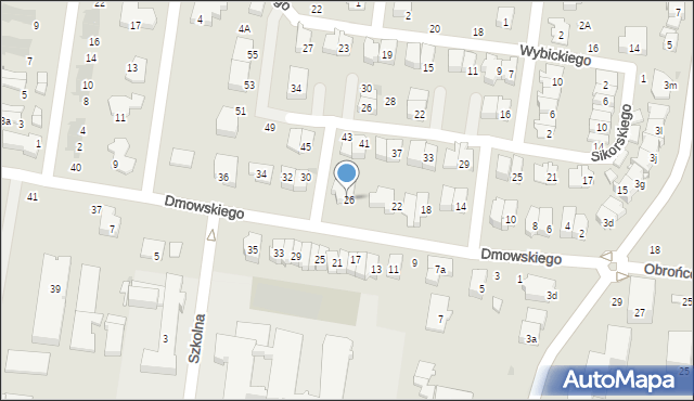 Ożarów Mazowiecki, Dmowskiego Romana, 26, mapa Ożarów Mazowiecki