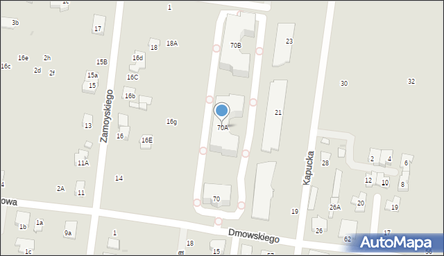 Ożarów Mazowiecki, Dmowskiego Romana, 70A, mapa Ożarów Mazowiecki