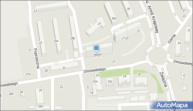 Piotrków Trybunalski, Dmowskiego Romana, 25/31, mapa Piotrków Trybunalski