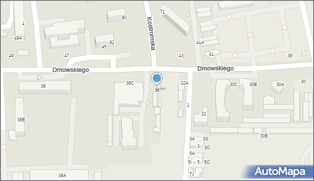 Piotrków Trybunalski, Dmowskiego Romana, 36, mapa Piotrków Trybunalski