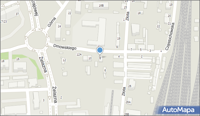 Piotrków Trybunalski, Dmowskiego Romana, 8, mapa Piotrków Trybunalski