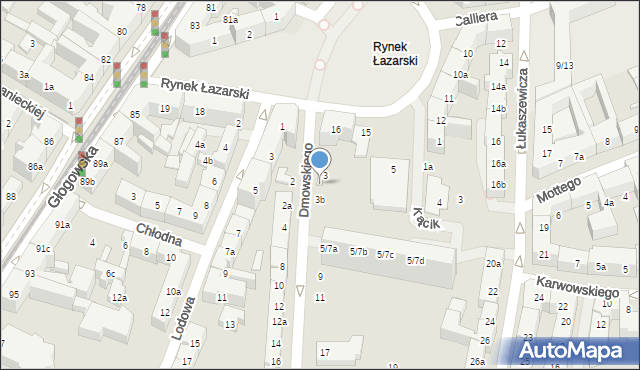 Poznań, Dmowskiego Romana, 3a, mapa Poznania