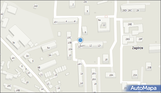 Sosnowiec, Dmowskiego Romana, 12IV, mapa Sosnowca