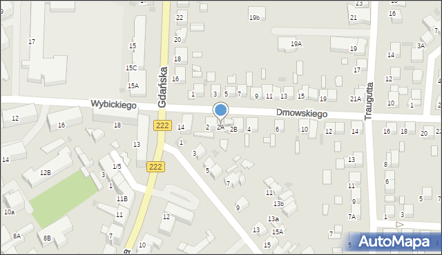 Starogard Gdański, Dmowskiego Romana, 2A, mapa Starogard Gdański