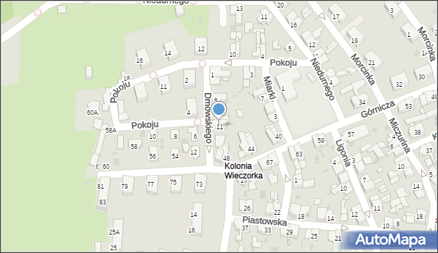 Świętochłowice, Dmowskiego Romana, 11, mapa Świętochłowice