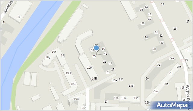 Wrocław, Dmowskiego Romana, 57, mapa Wrocławia