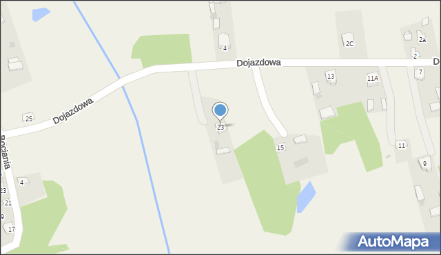 Adamów, Dojazdowa, 23, mapa Adamów