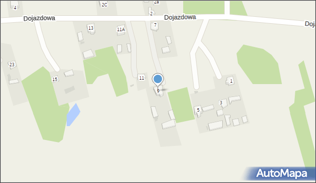 Adamów, Dojazdowa, 9, mapa Adamów