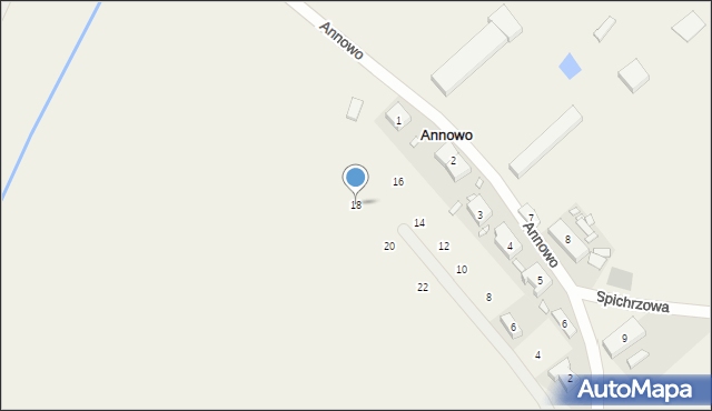 Annowo, Dożynkowa, 18, mapa Annowo