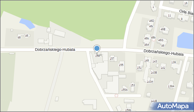 Babice Nowe, Dobrzańskiego-Hubala Henryka, mjr., 159, mapa Babice Nowe
