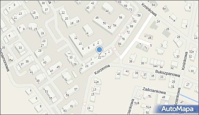 Bezrzecze, Dolina Słońca, 11, mapa Bezrzecze
