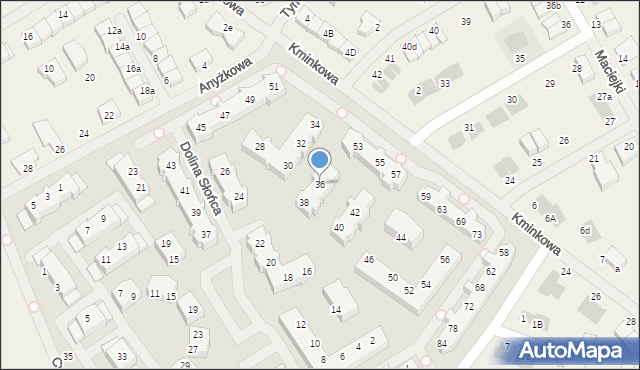 Bezrzecze, Dolina Słońca, 36, mapa Bezrzecze