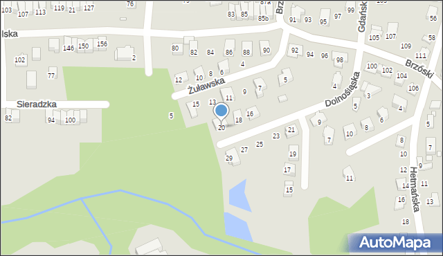 Bielsko-Biała, Dolnośląska, 20, mapa Bielsko-Białej