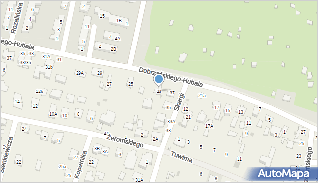 Blizne Jasińskiego, Dobrzańskiego-Hubala Henryka, mjr., 23, mapa Blizne Jasińskiego