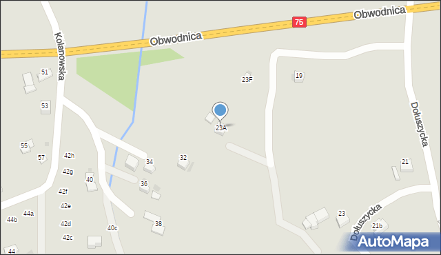 Bochnia, Dołuszycka, 23A, mapa Bochni