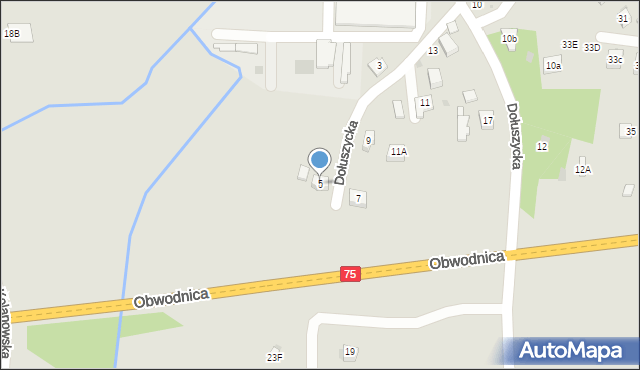 Bochnia, Dołuszycka, 5, mapa Bochni