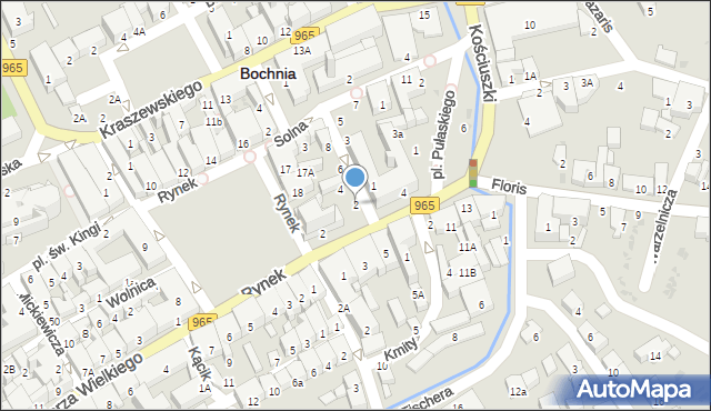 Bochnia, Dominikańska, 2, mapa Bochni