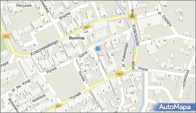 Bochnia, Dominikańska, 3, mapa Bochni