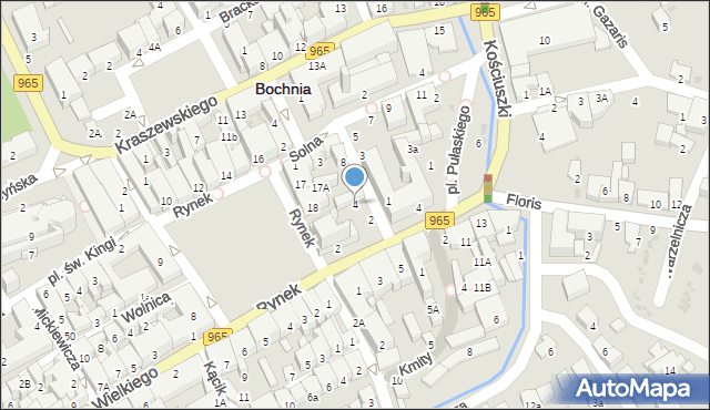 Bochnia, Dominikańska, 4, mapa Bochni