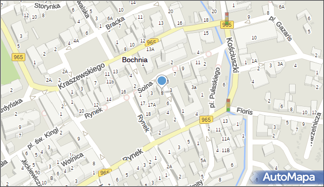 Bochnia, Dominikańska, 8, mapa Bochni