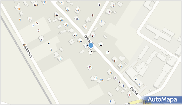 Boronów, Dolna, 15, mapa Boronów