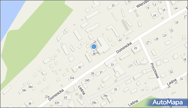 Boszkowo-Letnisko, Dominicka, 26, mapa Boszkowo-Letnisko