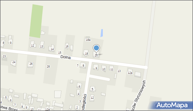 Brdów, Dolna, 20, mapa Brdów