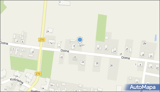 Brdów, Dolna, 9, mapa Brdów